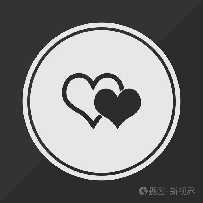 心图标矢量.爱的象征.情人节的标志.eps10 象形图