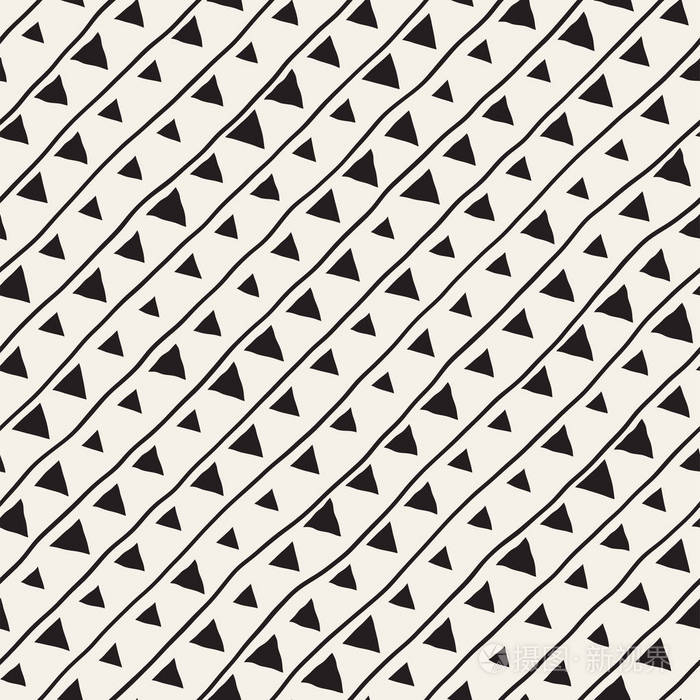 用画笔线条的抽象背景.单色手绘几何形状纹理