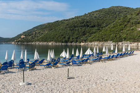 Lefkada gialos 海滩lefkadaionian 群岛的壮丽全景