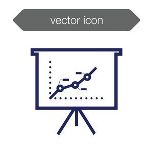 演示文稿板图标。图表