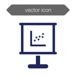 演示文稿板图标。图表
