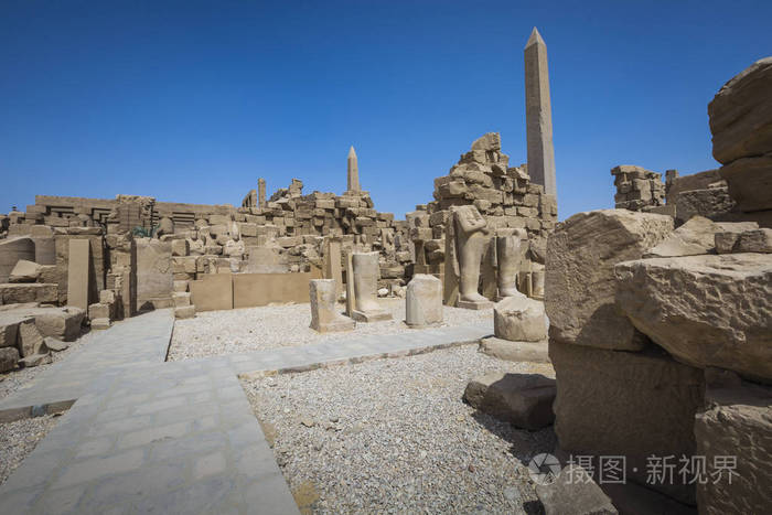 在卢克索的卡纳克神庙的古代遗址埃及