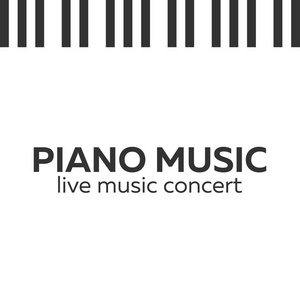 钢琴音乐会海报设计。音乐演唱会。钢琴键。矢量图