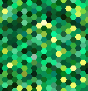 抽象的无缝背景组成的绿色的六边形。为业务演示文稿或 web 模板横幅传单的几何设计。矢量图