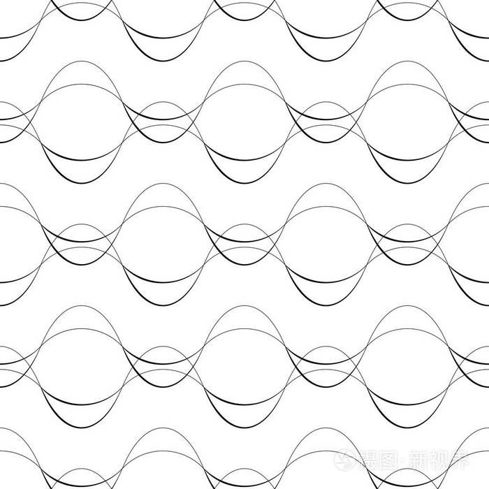 无缝的弧形的线条图案.矢量优雅背景