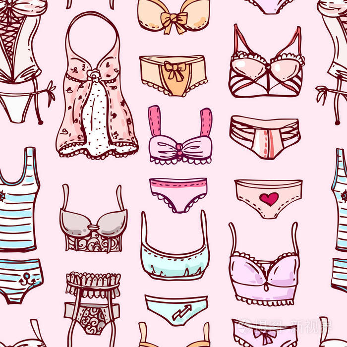 手绘图标内衣