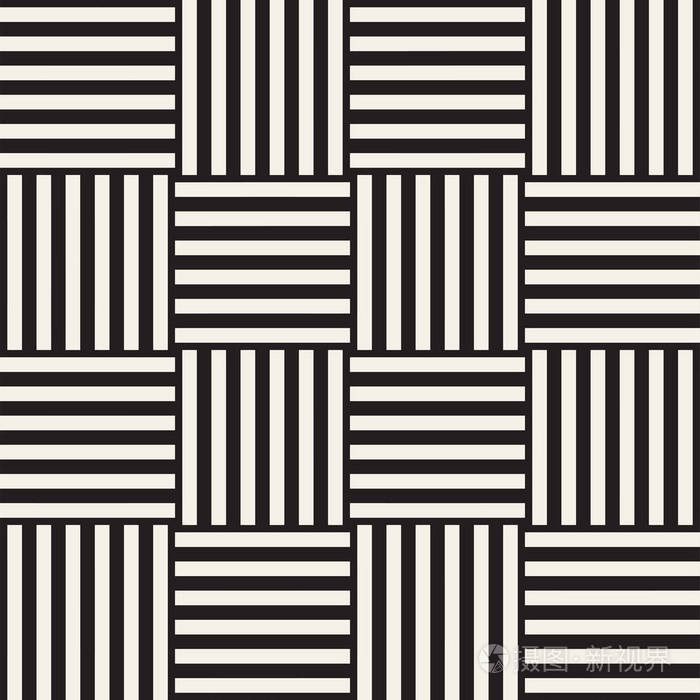 矢量无缝模式现代时尚隔行线纹理几何条纹的装饰