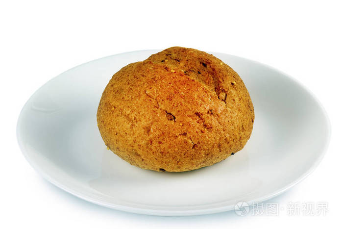 麦片面包板上