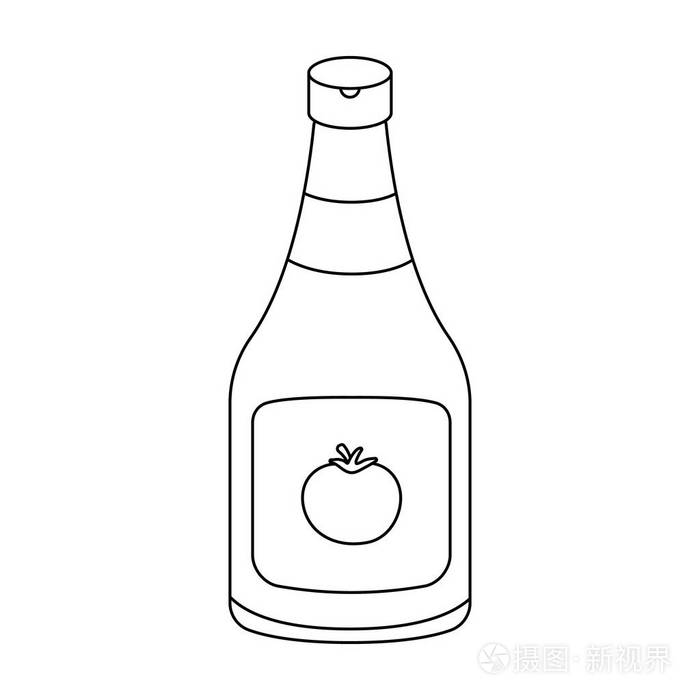 番茄酱简笔画简单图片