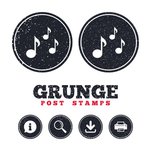 grunge 邮政邮票