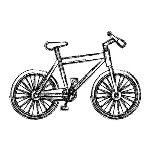 模糊的轮廓运动自行车图标