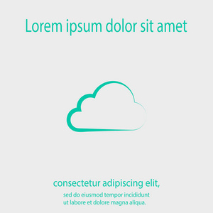 云形图标，矢量图。平面设计风格