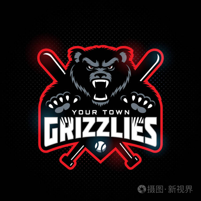 灰熊的吉祥物模板
