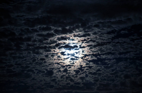 云朵和月亮图片