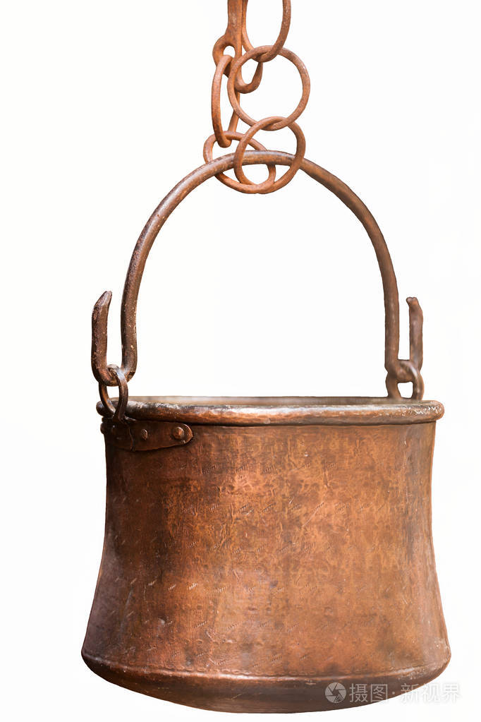 挂在厨房的旧锅