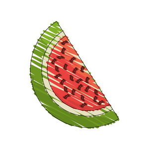 绘图的西瓜水果食品