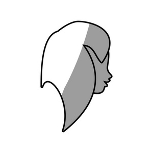 女性面部轮廓字符