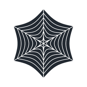 白色背景上的蜘蛛 web 矢量图