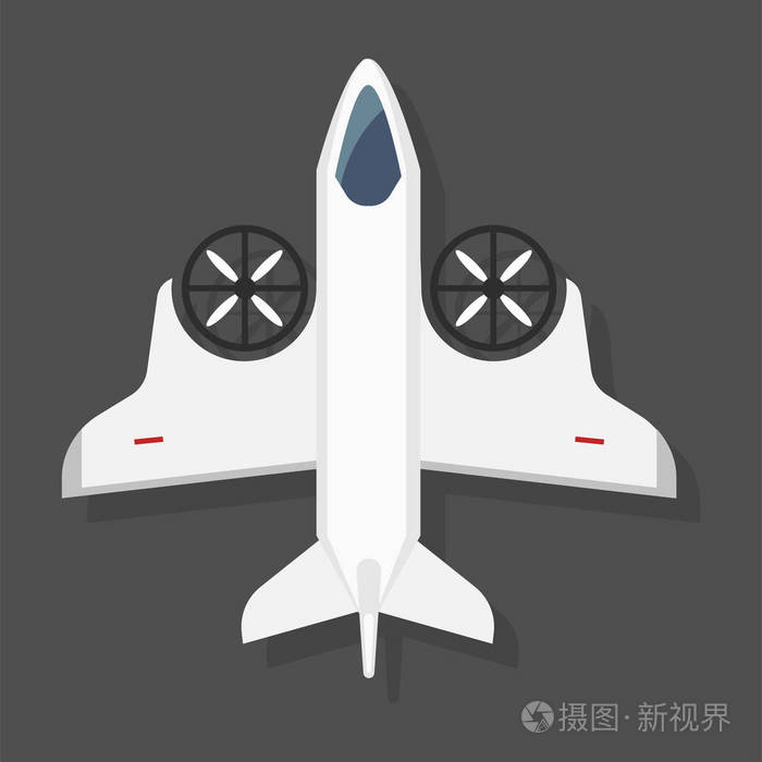 矢量快速飞机图平面顶视图的旅程,飞机运输旅行设计对象插画-正版商用