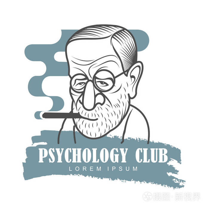 西格蒙德弗洛伊德的卡通漫画肖像