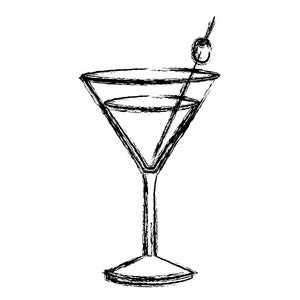 鸡尾酒剪影图片