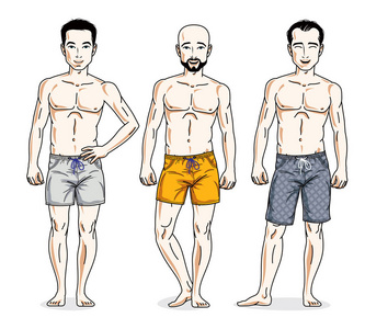 男人穿沙滩短裤