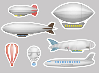卡通气球 飞艇 飞机