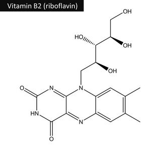 核黄素(维生素b2)的分子结构照片