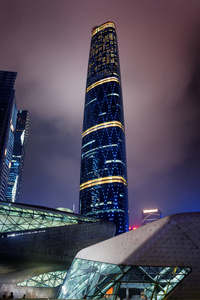 国际金融中心广州市的夜景