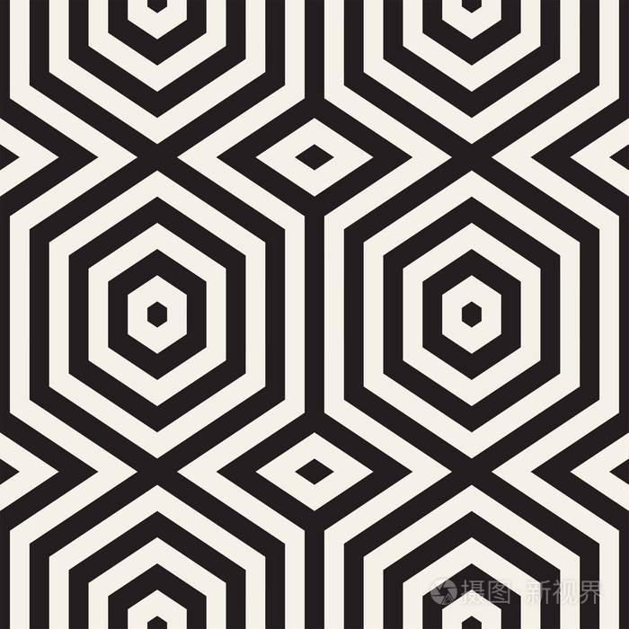 矢量无缝图案. 现代几何纹理. 重复格子抽象背景.