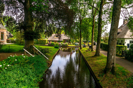 Giethoorn 村视图