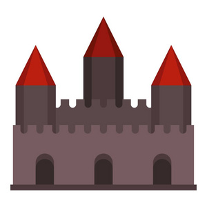 孤立的城堡塔图标