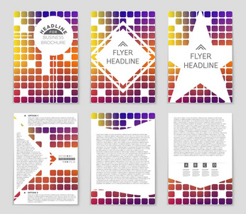 抽象矢量布局背景集。艺术模板设计 列表 页面 样机宣传册主题样式 横幅 想法 封面 小册子 打印 传单，书，空