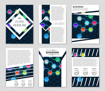 抽象矢量布局背景集。艺术模板设计 列表 页面 样机宣传册主题样式 横幅 想法 封面 小册子 打印 传单，书，空