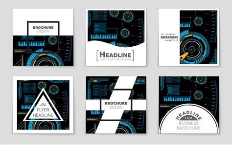抽象矢量布局背景集。艺术模板设计 列表 页面 样机宣传册主题样式 横幅 想法 封面 小册子 打印 传单，书，空