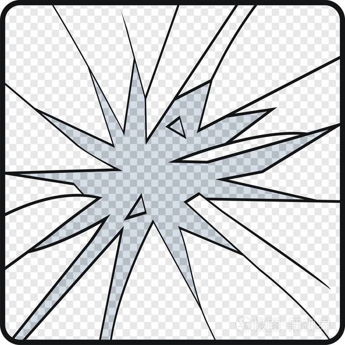 破碎的玻璃效果.洞里的碎玻璃插画-正版商用图片0y6py4-摄图新视界