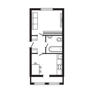 现代办公建筑计划室内家具和建筑设计绘图项目