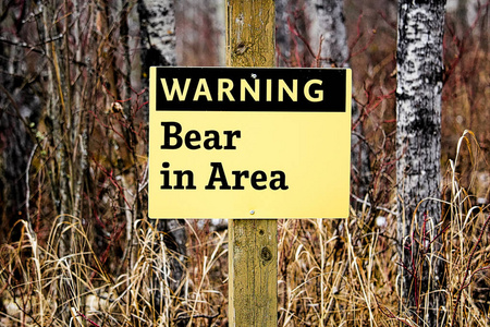在地区标志警告熊图片