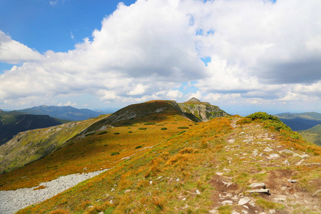 在 Calimani 山，罗马尼亚岭山路