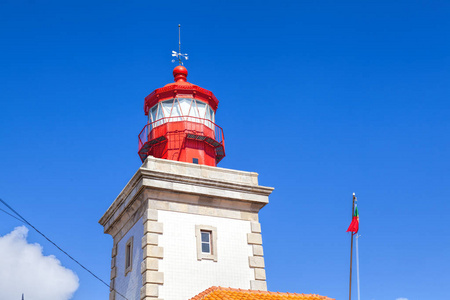 灯塔在 Cabo da Roca，葡萄牙，最西部海角的续