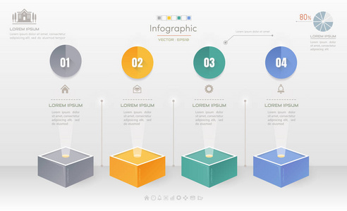 信息图表设计模板图标 工艺图 矢量