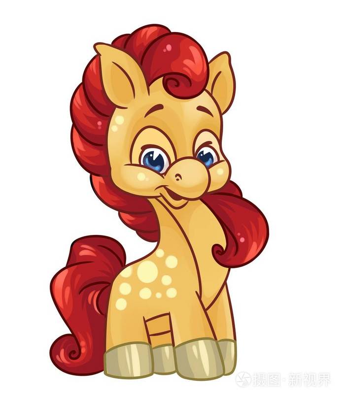 小小马黄色卡通