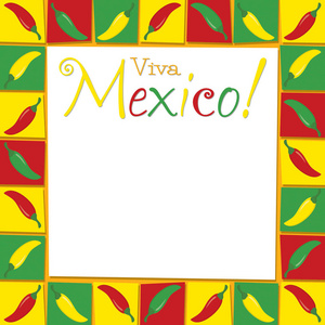 时髦的 Viva 墨西哥卡在矢量格式