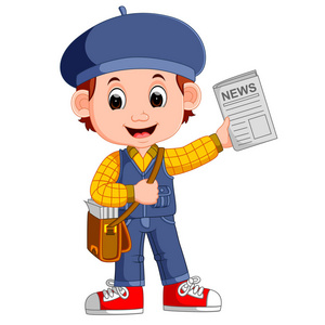 卡通喊卡通报童喊照片