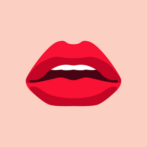 嘴唇插画图片