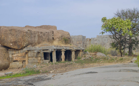 建筑古代印度亨比市