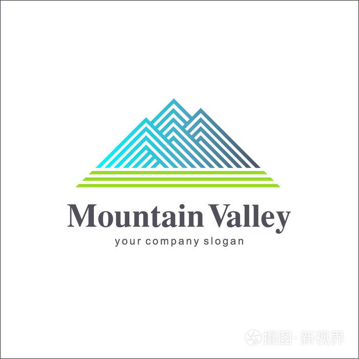 矢量标志模板.山谷