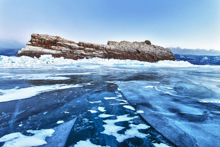 贝加尔湖的冰