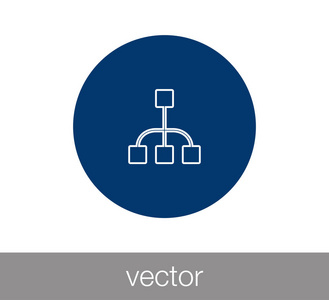 层次结构中的图标。网络图标