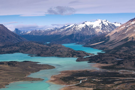 从装载莱昂，Perito Moreno 国家公园，巴塔哥尼亚，Ar 的视图